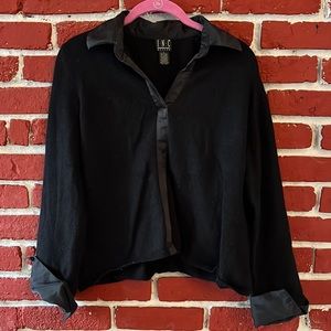 Y2K sweater top with silk details INC